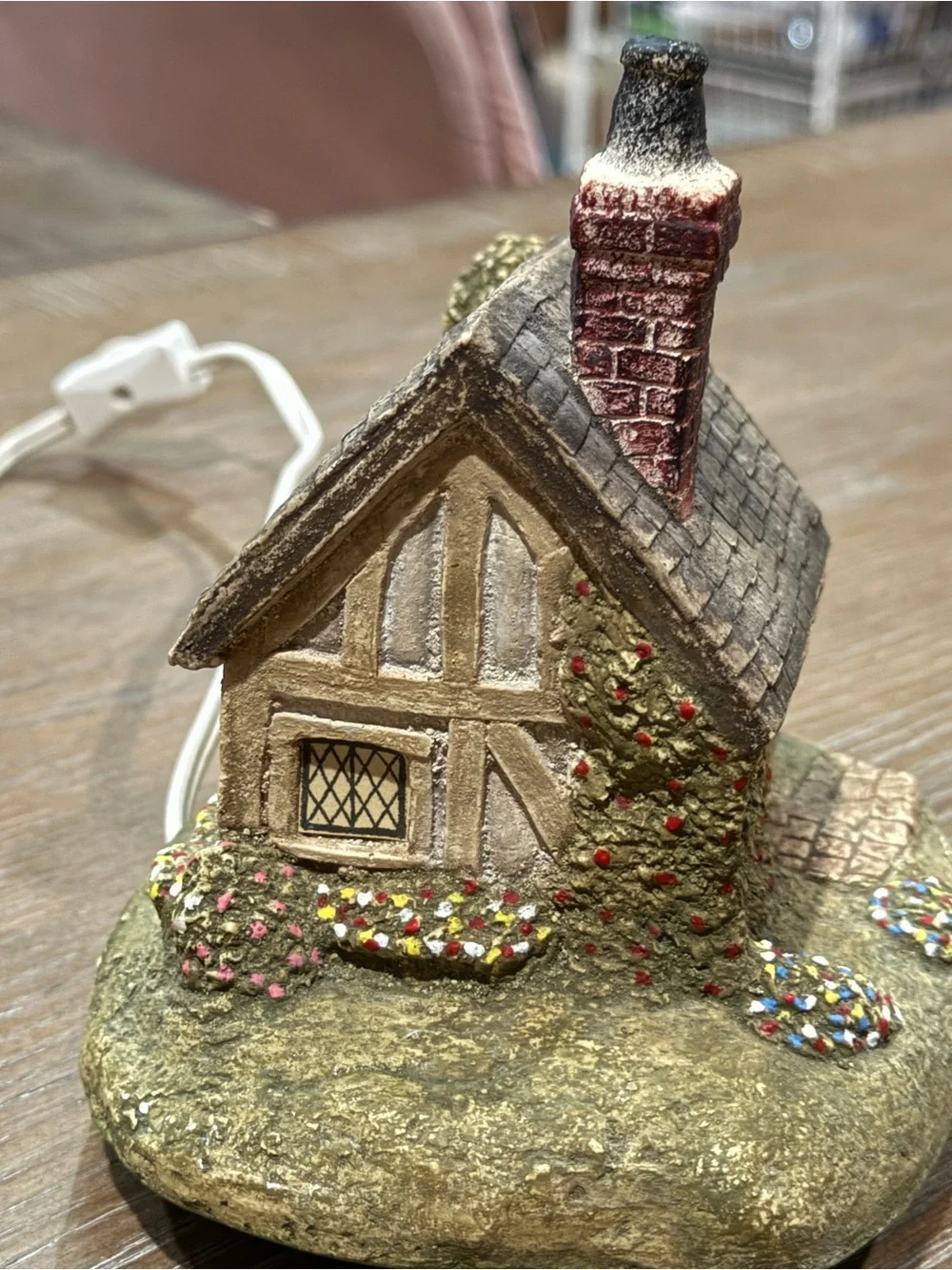 Antique John Hopkins Colonel Claybourne's Half Timbered Cottage Village Lights L